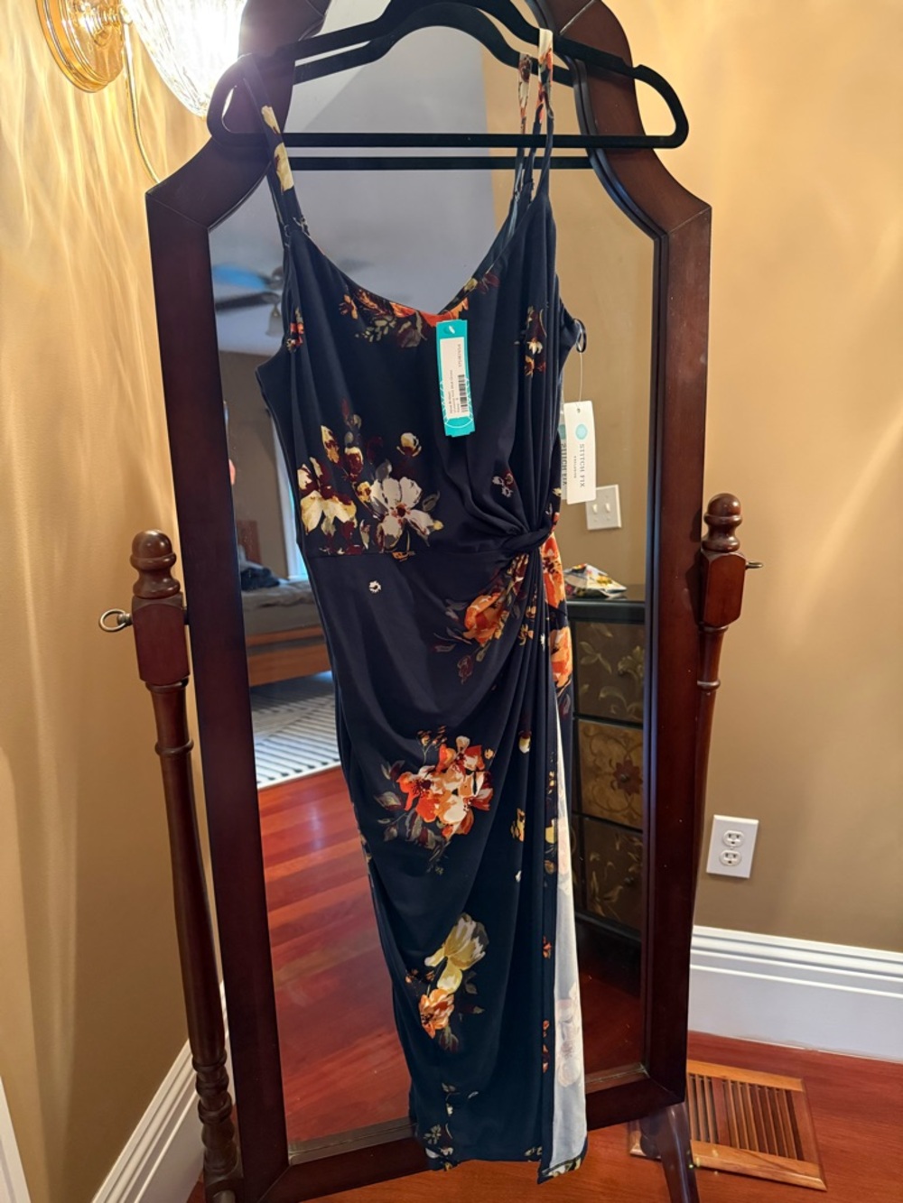 nine britton Black Floral Maxi Dress